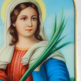 Old luminous painting Saint Lucia 50s