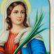 Old luminous painting Saint Lucia 50s