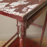 Flea market sideboard used patinated wood artisanal manufacturing industrial workshop