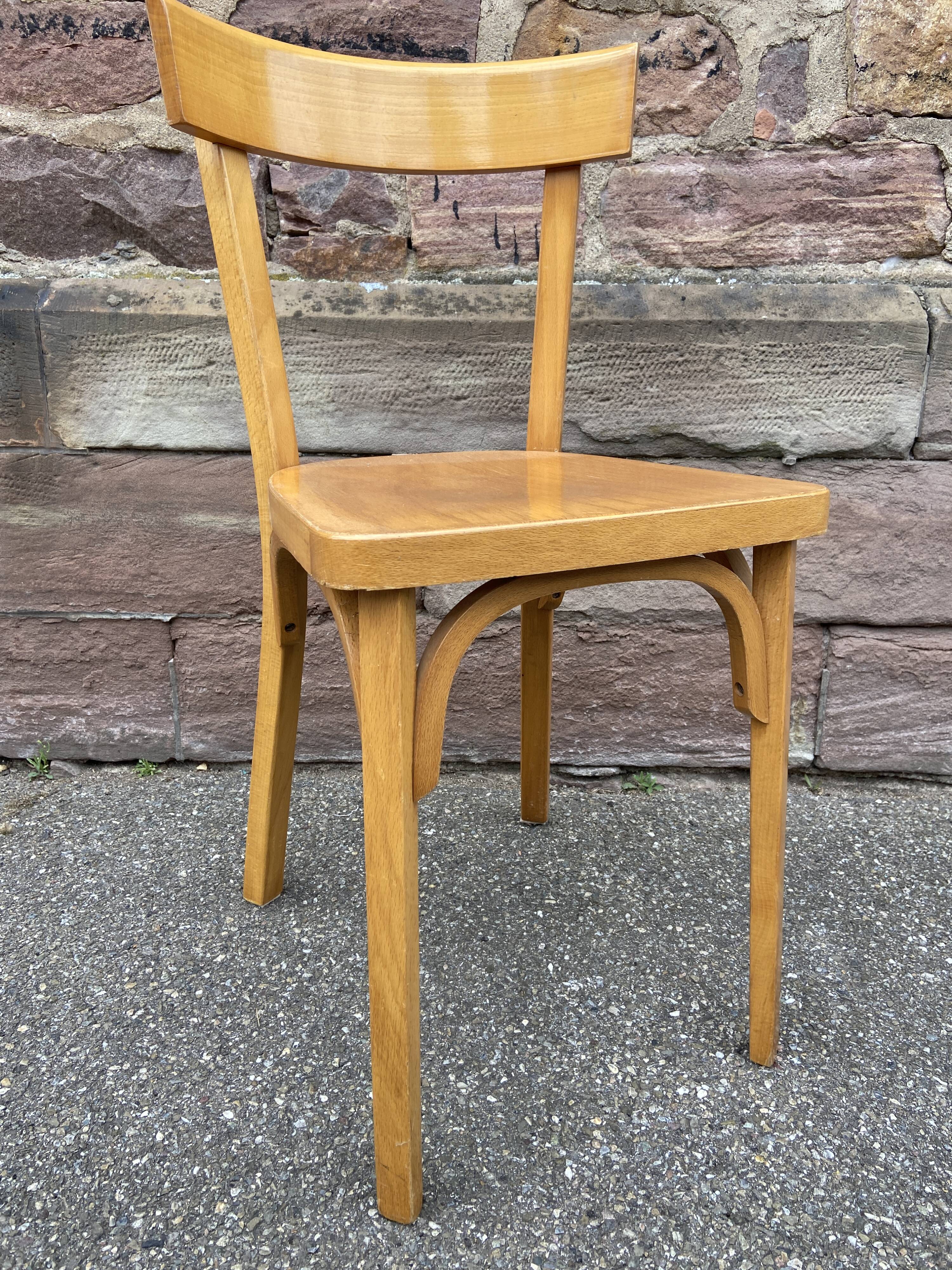 4 Viennese Baumann chairs Curved wood Restaurant Paris bistro