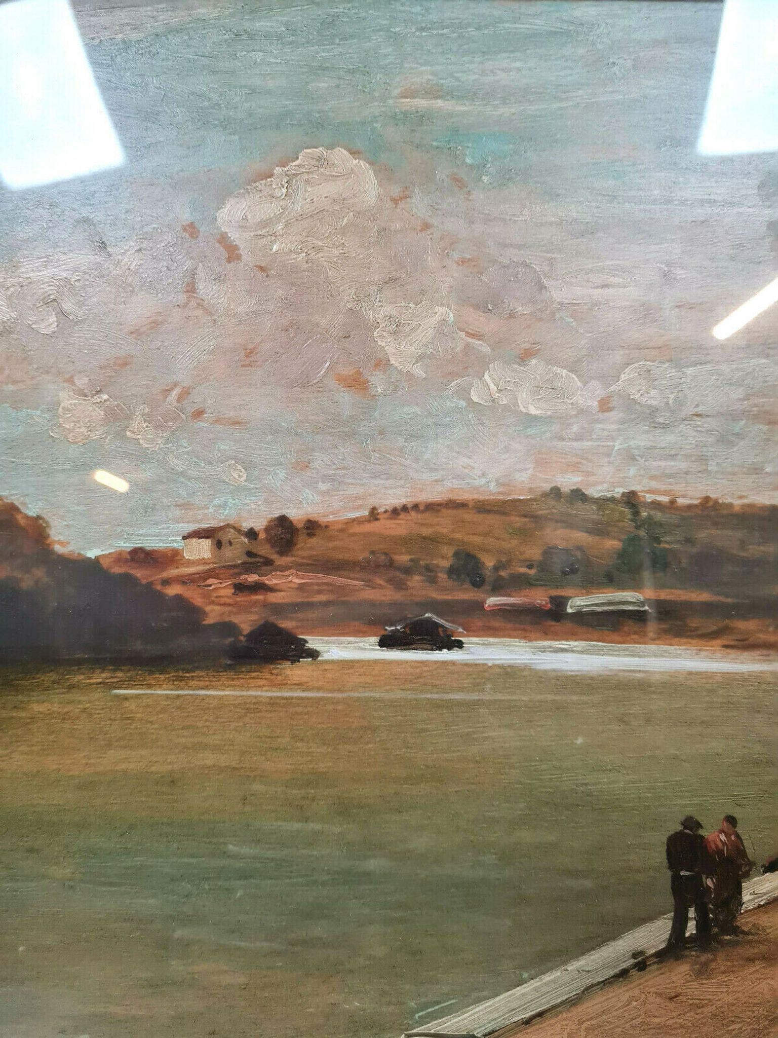 Italian School circa 1900 Oil on panel signed lower right view of the river Doria