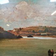 Italian School circa 1900 Oil on panel signed lower right view of the river Doria