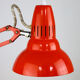Lampe orange réglable par luxo, 1970s