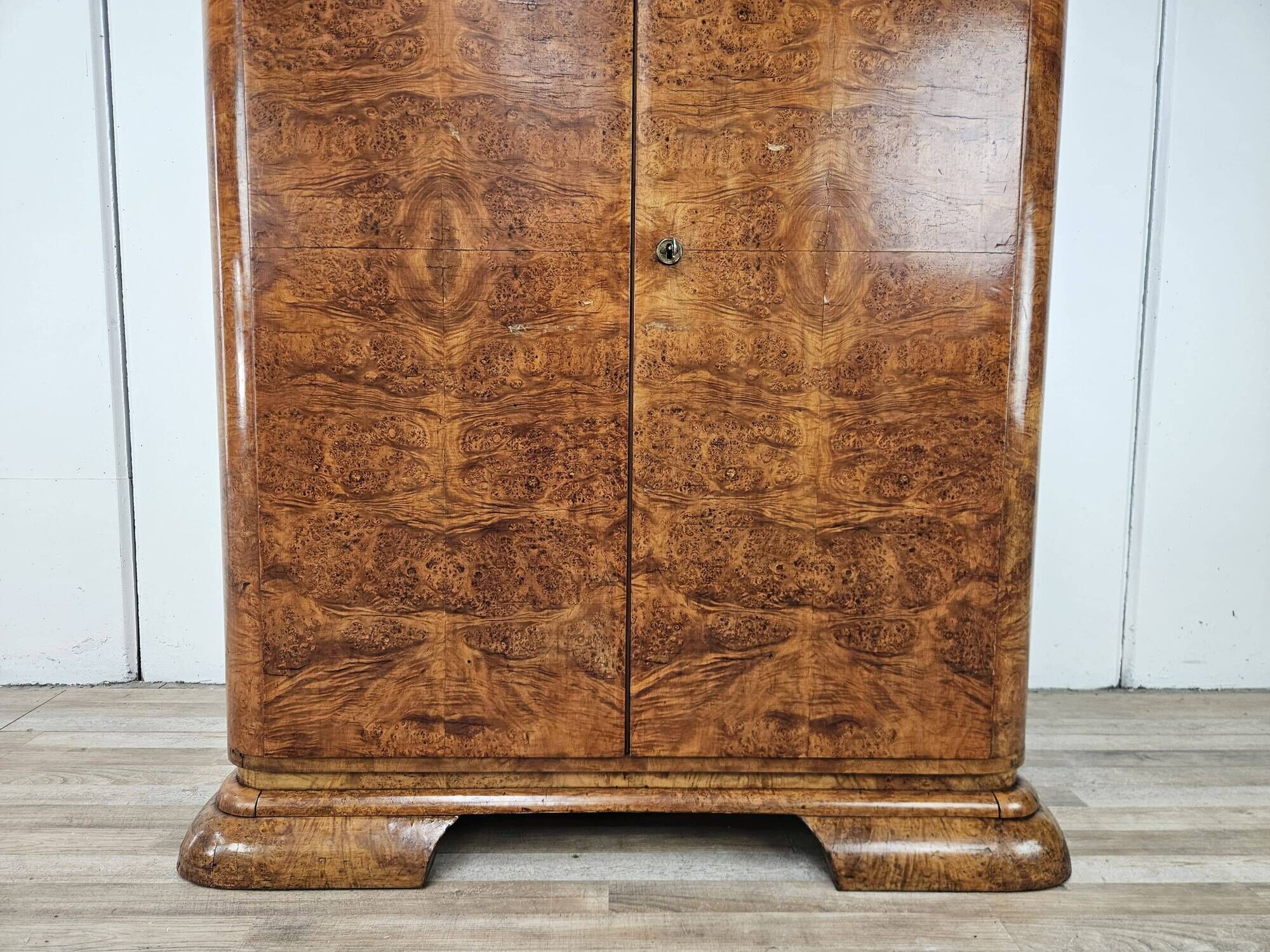 1930s Austrian Art Deco walnut burl sideboard