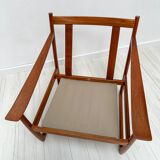 1/2 '60s vintage Danish teak armchair FD 130 by Peter Hvidt & Orla Mølgaard-Nielsen for France & Daverkosen
