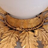 Gilded metal ceiling lamp