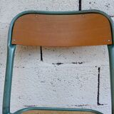 Set of 4 wood and metal chairs