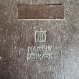 Set of 2 blue wooden Dot stools model 3170 by Arne Jacobsen for Fritz Hansen, 1974