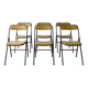 Set of 6 vintage Souvignet folding chairs from the 1960s.