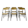 Set of 6 vintage Souvignet folding chairs from the 1960s.
