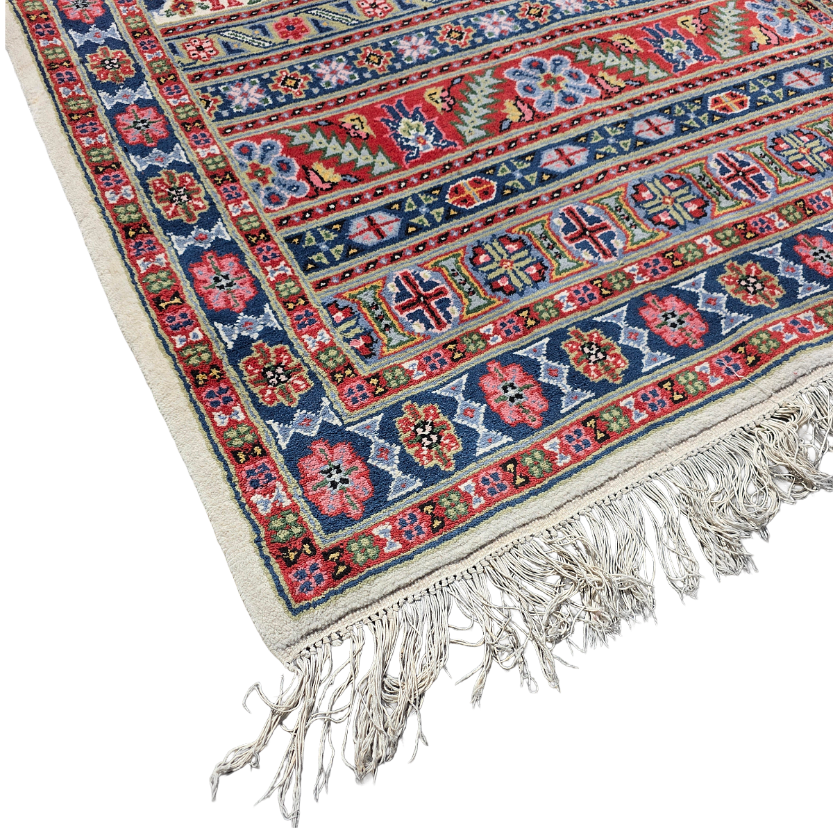 Hand Knotted Tunisian Wool Rug, 2nd half 1900s