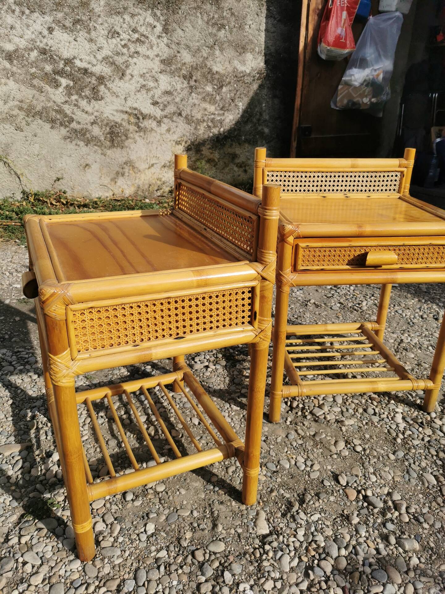 Pair of vintage bedside tables
