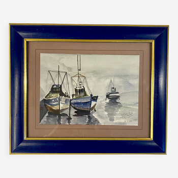 Tableau ancien , Marine , signée et datée de 1999