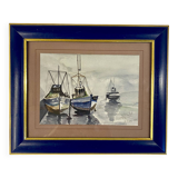 Old painting, Marine, signed and dated 1999