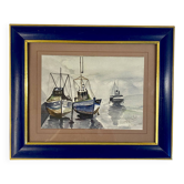 Old painting, Marine, signed and dated 1999