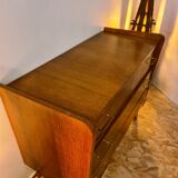 Commode en chêne massif 3 tiroirs poignée en laiton