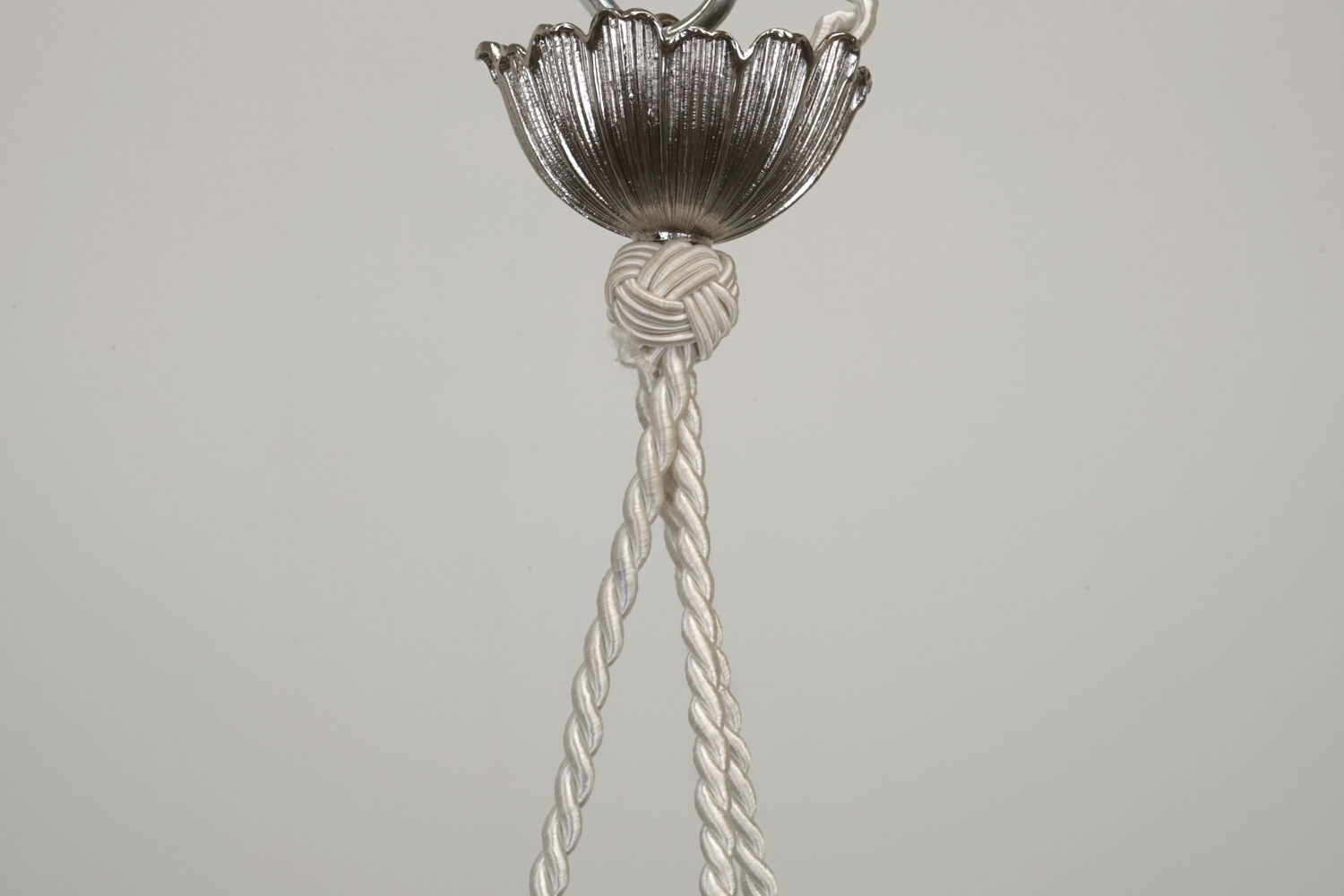 Art nouveau suspension in roses decoration glass
