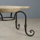 Table ancienne en fer forgé et marbre, Italie, début XXe siècle