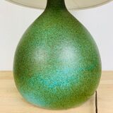 Ceramic lamp fig color green signed Culis