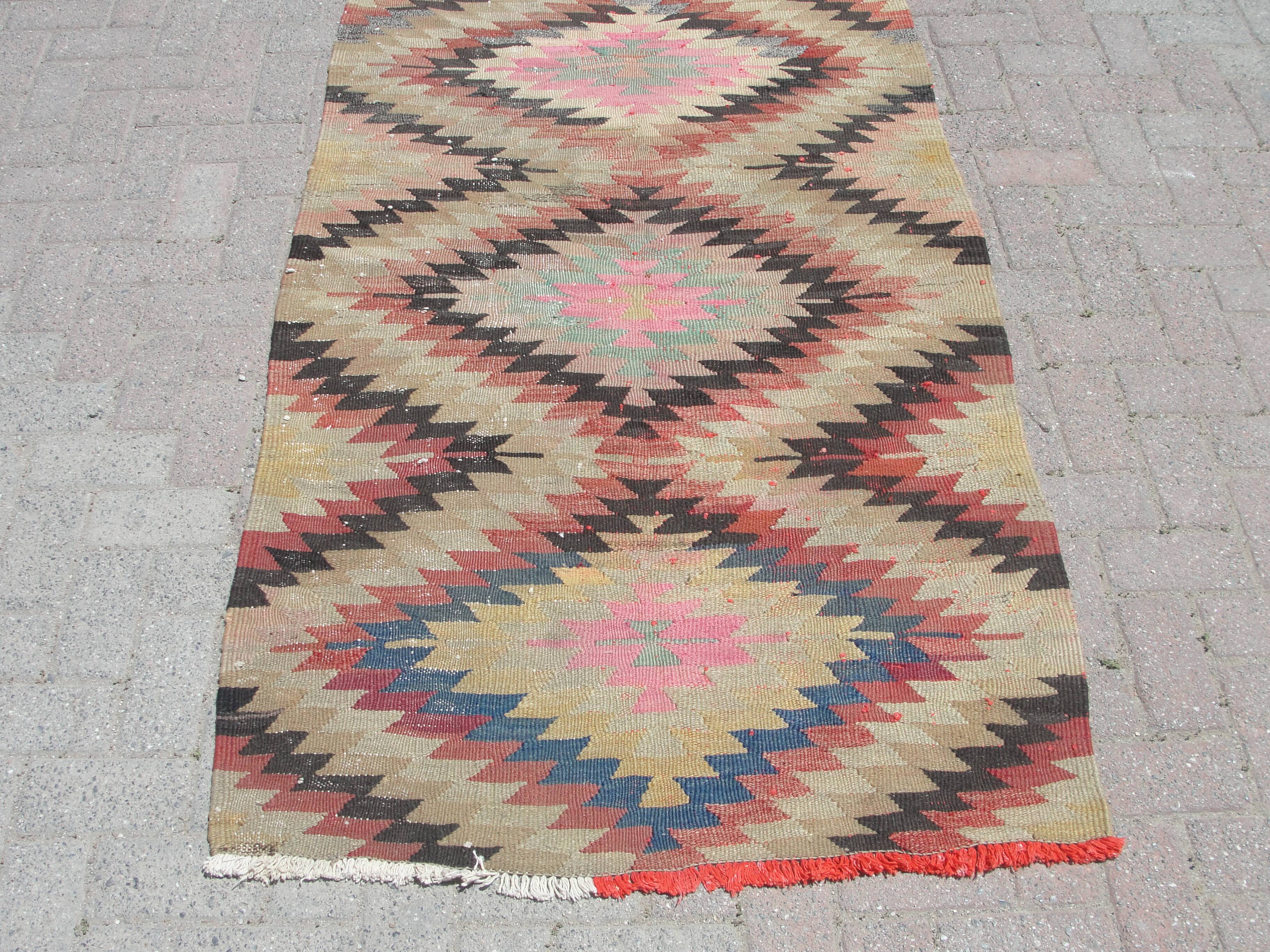 Handmade kilim rug runner