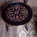 Vintage round coffee table in 60s formica