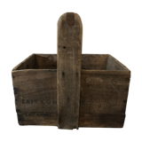 Basket in old wood "milk concentrated Gloria."