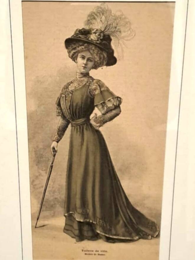 Fashion sketch under frame