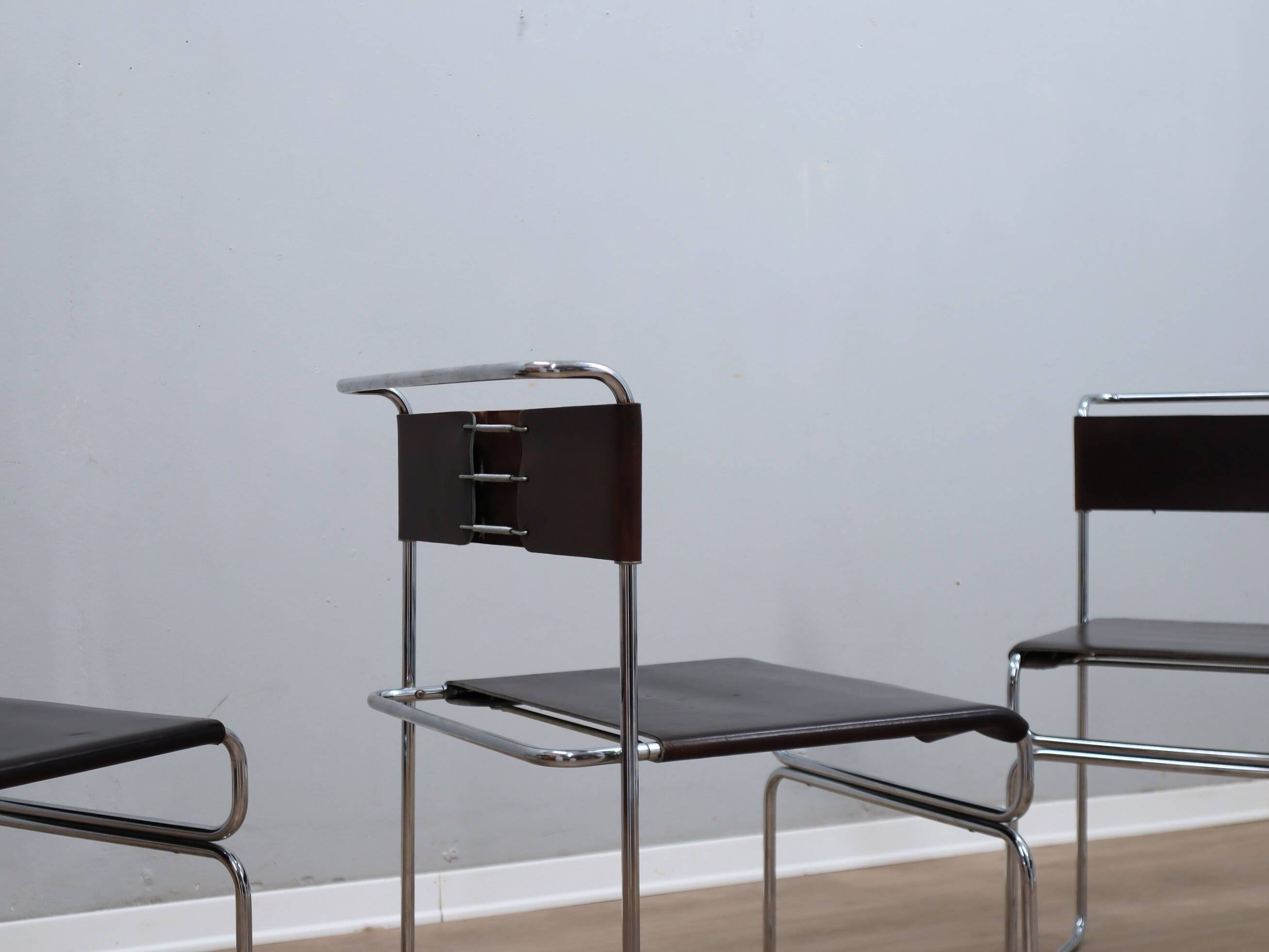 Ensemble de 4 chaises Giovanni Carini "Libellula" pour Planula, Italie, années 1970.