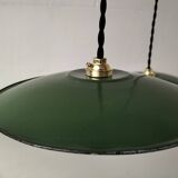 Enameled sheet metal pendant lights