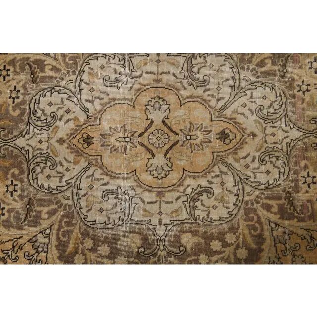 1960s Persian Handmade Wool Cotton Orange Oversized Area Rug 289x387