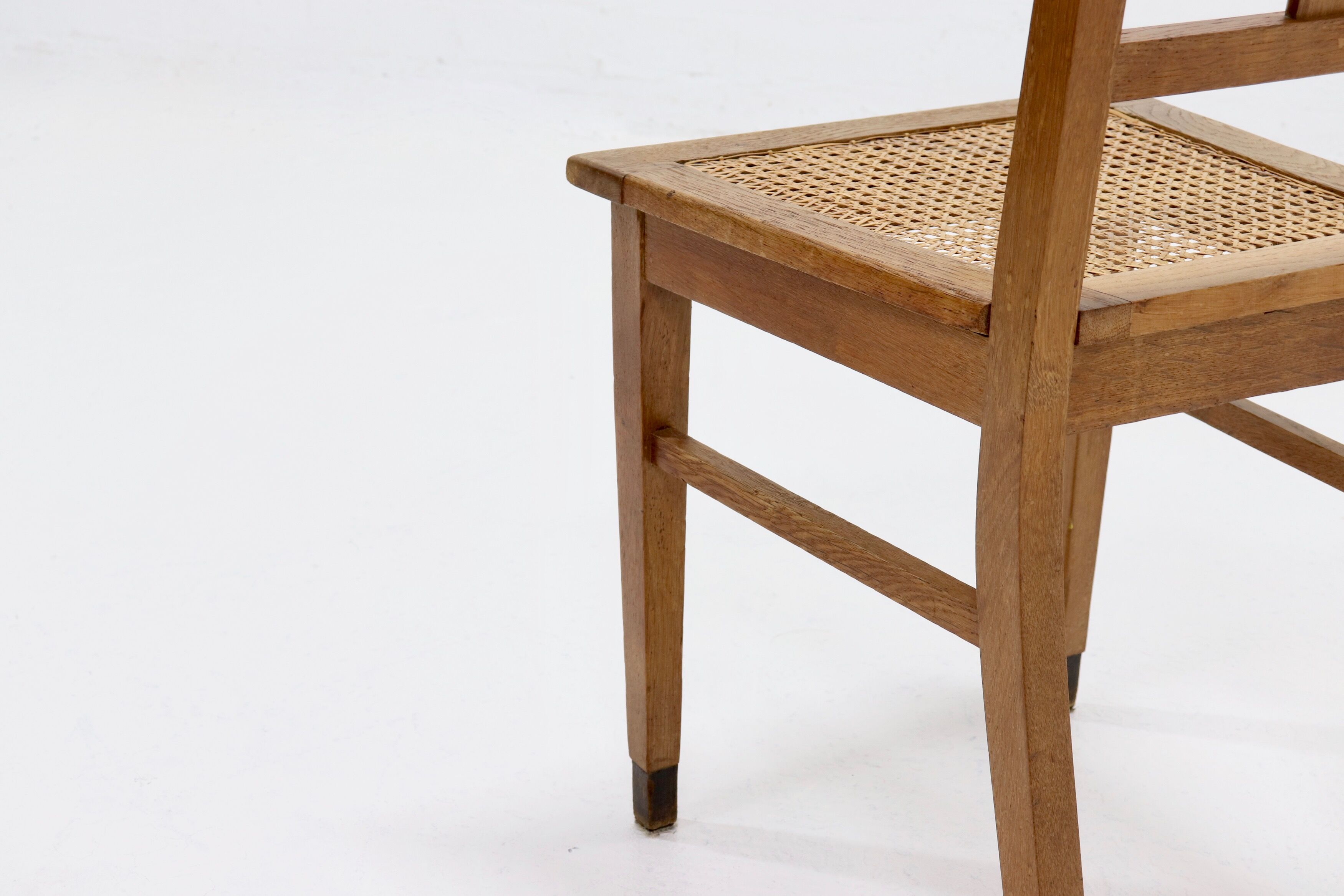 Amsterdam School Oak and Cane Chair 1920s
