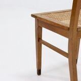 Amsterdam School Oak and Cane Chair 1920s