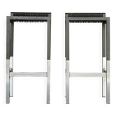 Minimalist Bar Stools by Ruud Jan Kokke, 1980s. Set of 2
