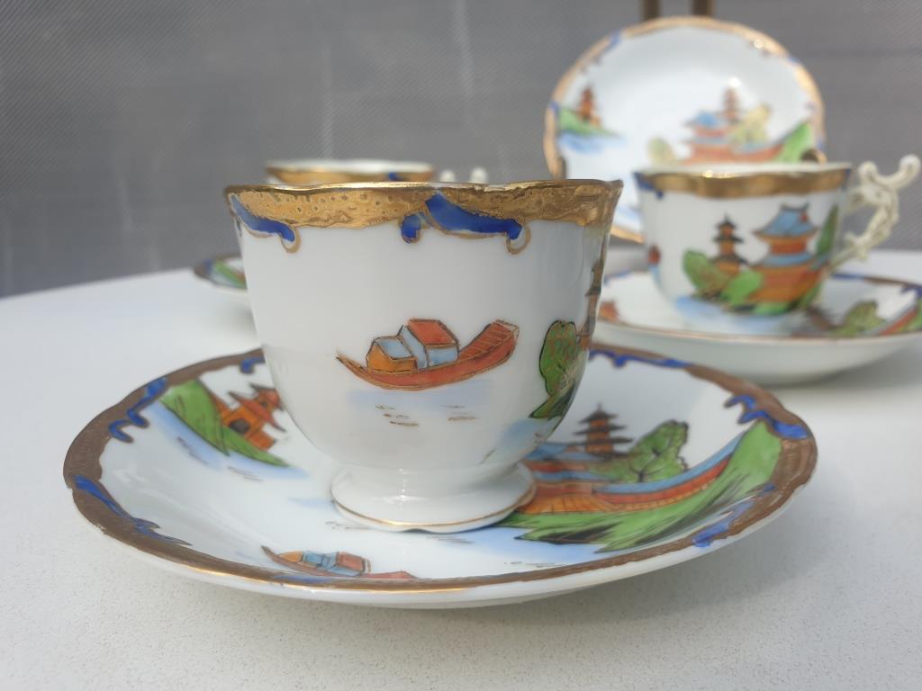 Coffee service Vintage Pagoda 1945 "made in occupied Japan"