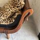 Empire-style wooden daybed / chaise longue