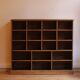 Large storage unit with compartments in waxed pine, early 20th century.