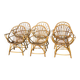 Set of 6 rattan armchairs from the 1960s, France.