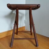 Folding wooden stool
