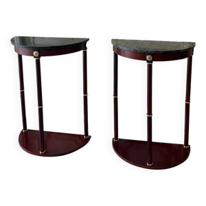 Paire de consoles demi-lune