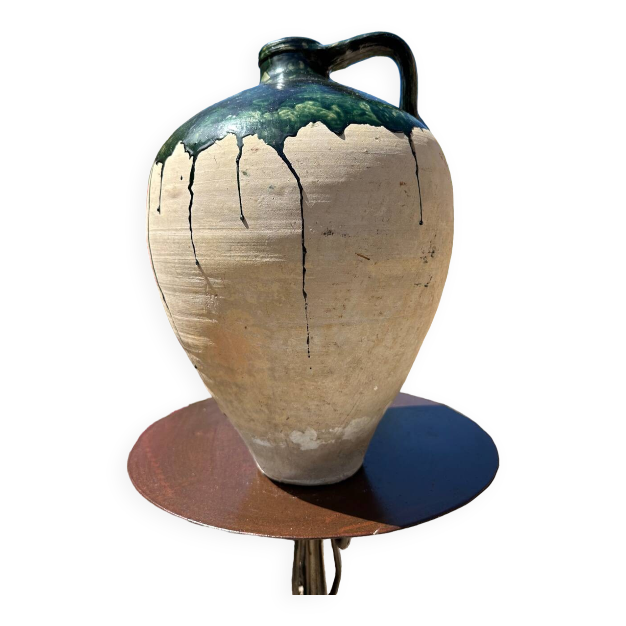 Terracotta pottery jug