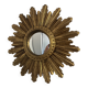 Vintage 1960 sun mirror witch's eye fine gold resin - 26 cm