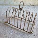 Silver metal toast holder