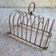 Silver metal toast holder