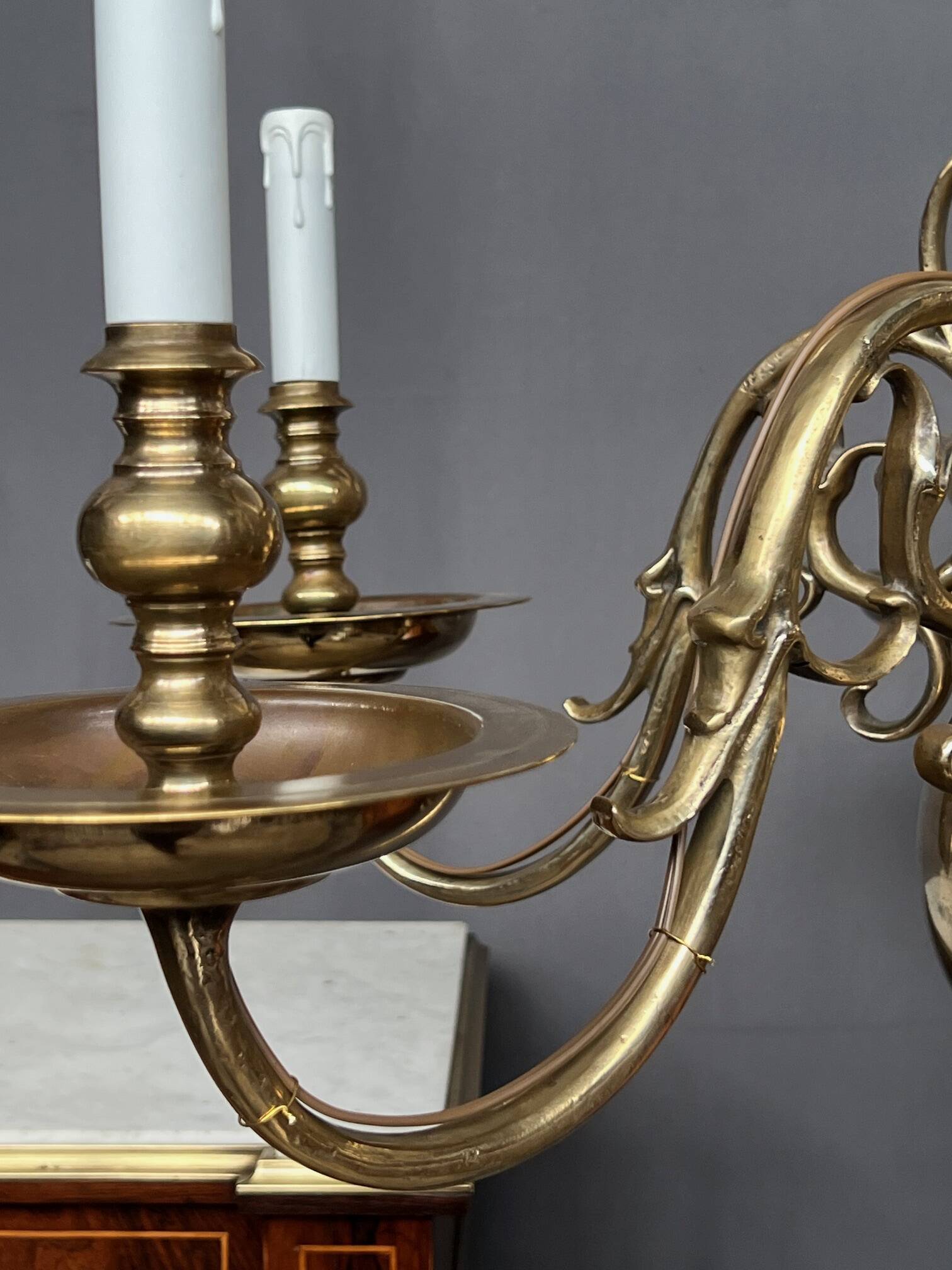 Chandelier from an old castle in solid bronze.