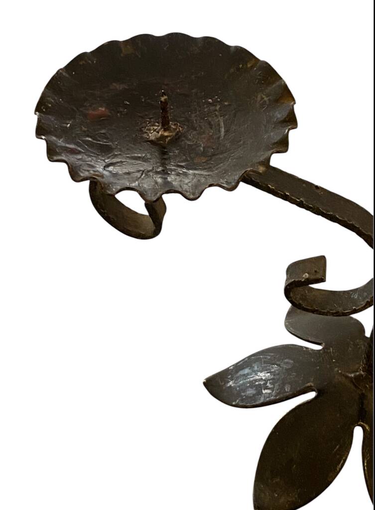 Cast iron candle holder