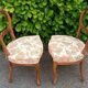 Pair of Louis XV chairs in carved walnut.