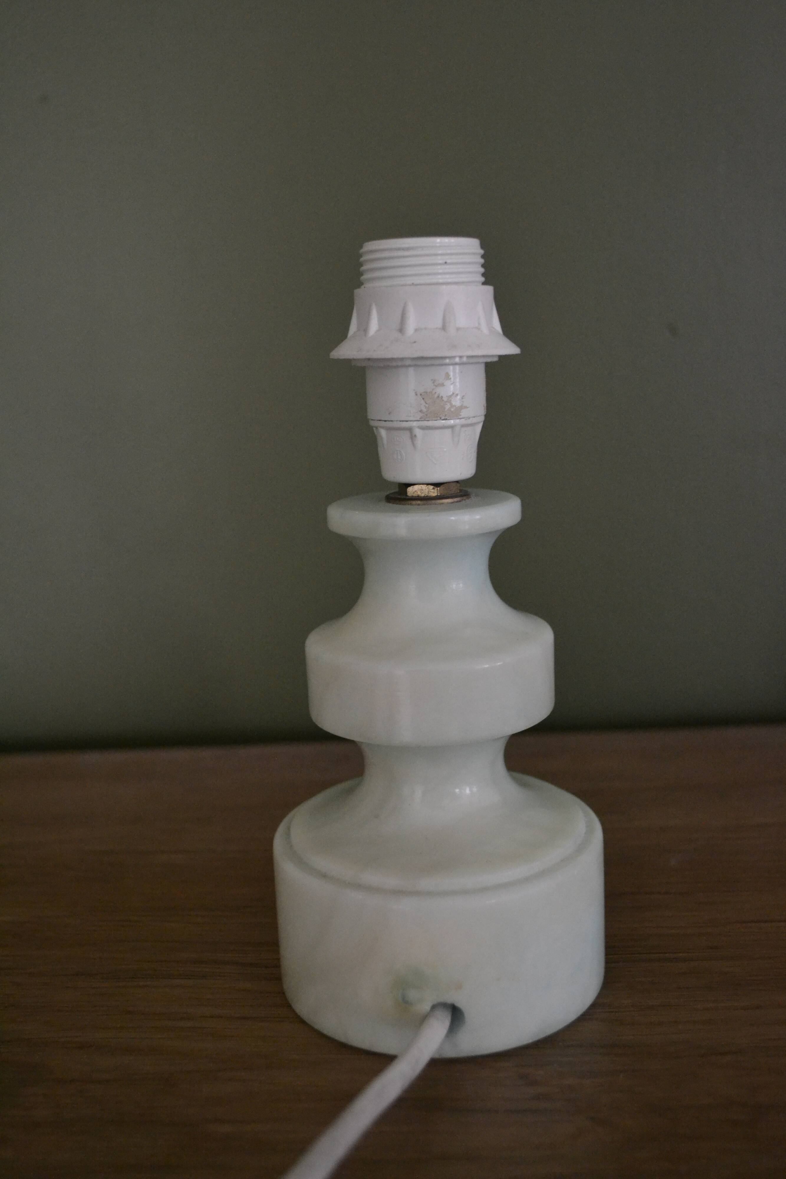 Bedside lamp in green marble