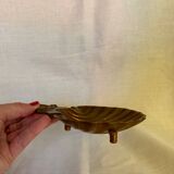 Plat coquillage en laiton vintage