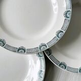 Set of 5 Saint Amand iron earth plates.