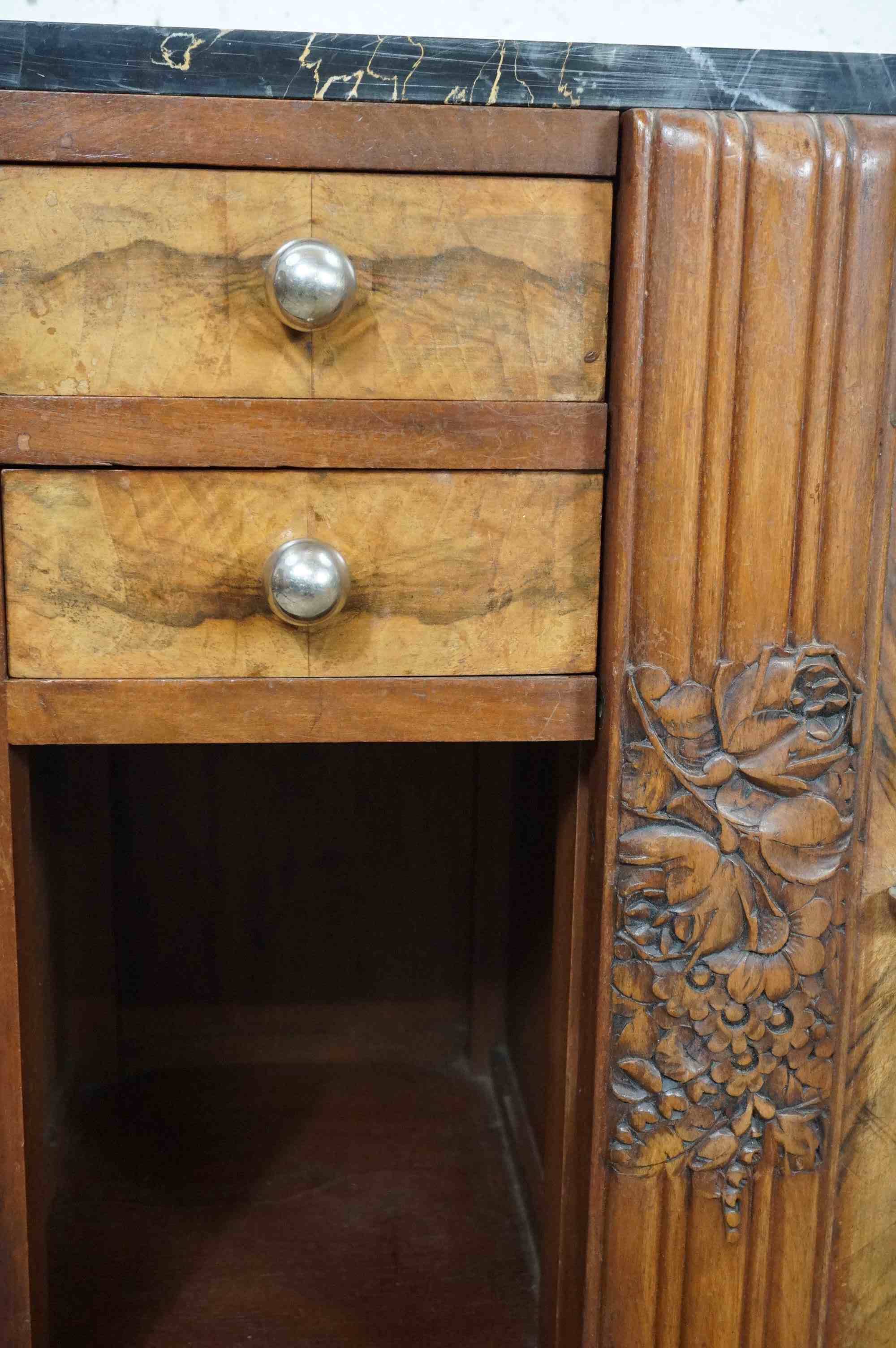 Rare art deco bedside table with chamber pot